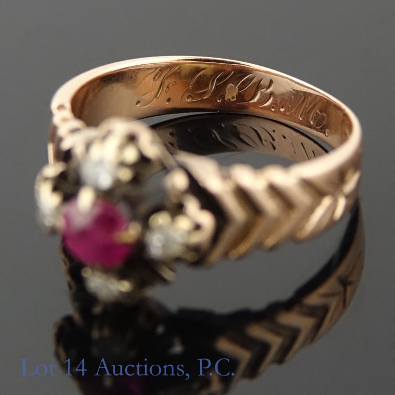 10k(?) Rose Gold Ring - 6