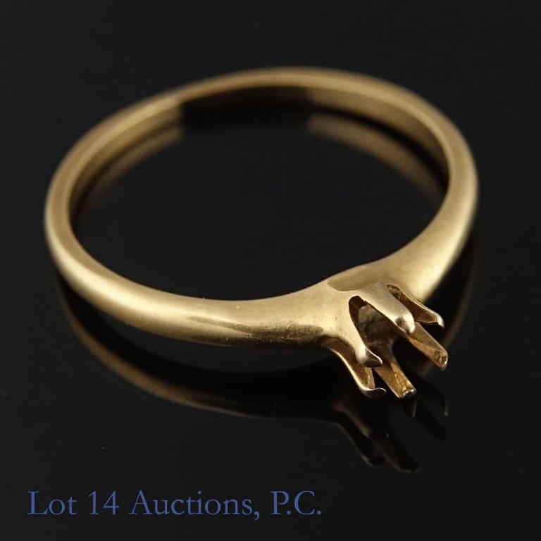 14k Yellow Gold Ring w/ Missing Stone - 2