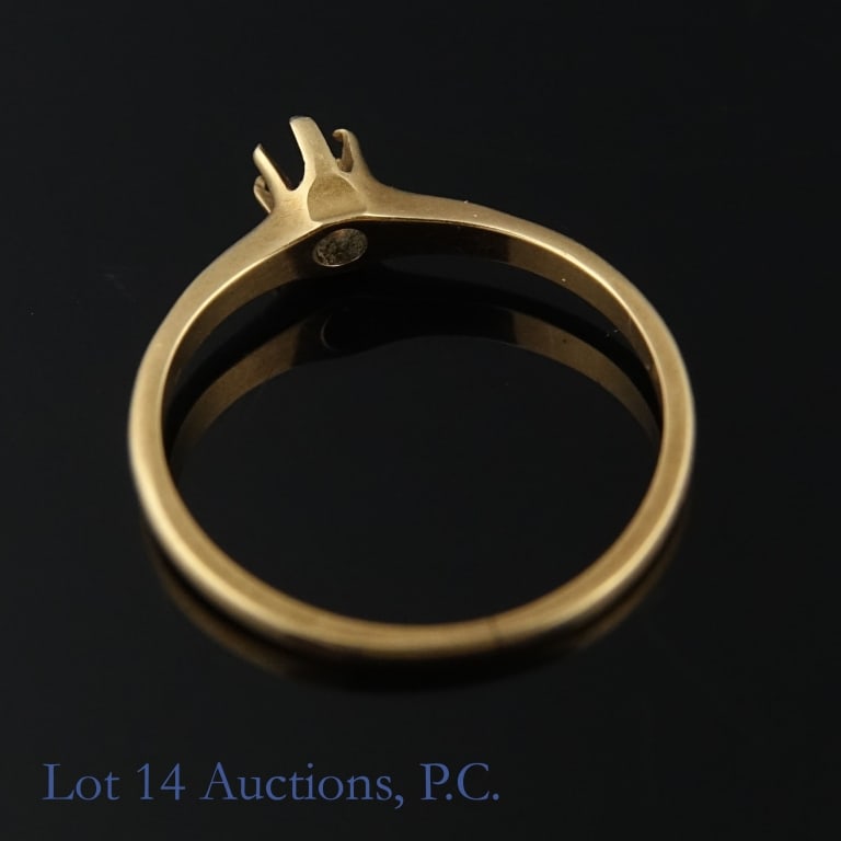 14k Yellow Gold Ring w/ Missing Stone - 3