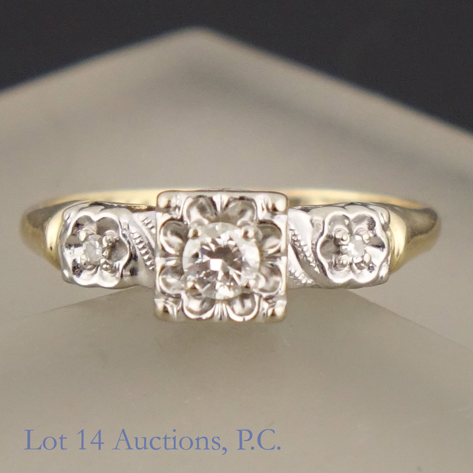 14k Gold Diamond Ring - 3