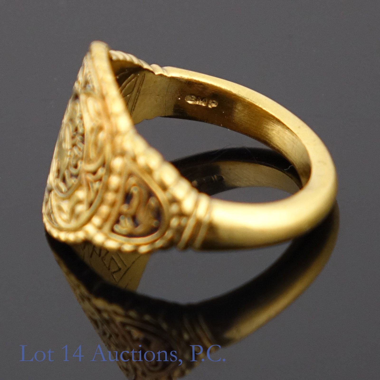 22k(?) Yellow Gold Ring - 5