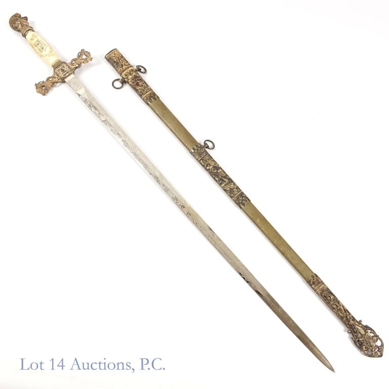 Knights Templar Masonic Fraternal Ceremonial Sword (1 of 9)