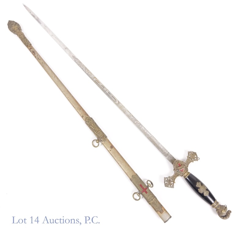 Knights Templar Masonic Fraternal Ceremonial Sword (1 of 9)