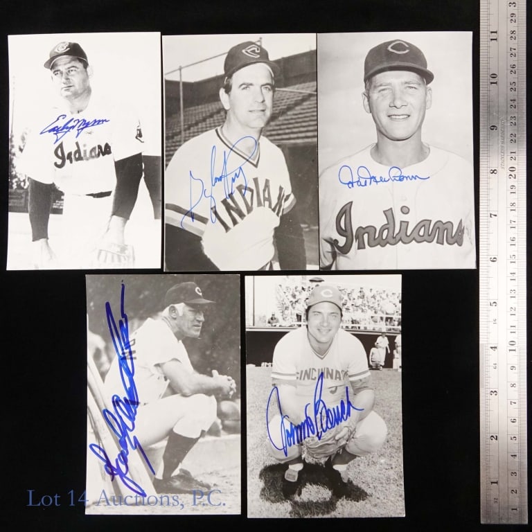 Cincinnati Cleveland Baseball Signed Postcards - 2