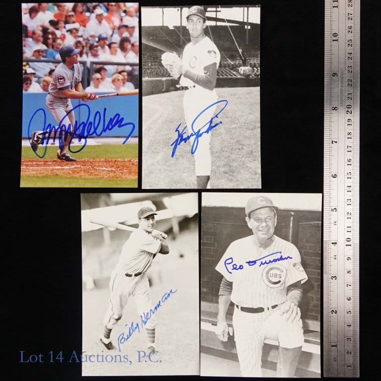 Chicago Cubs Signed Postcards (8) - 2