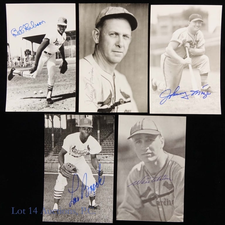 St. Louis Baseball Signed Postcards (8+1) - 4