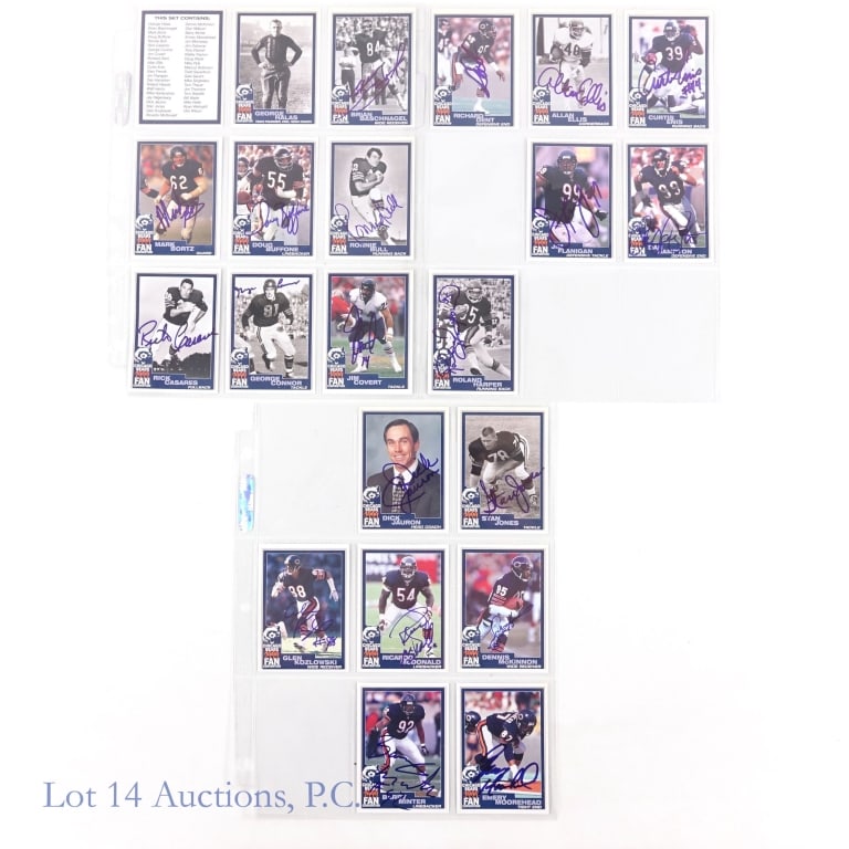 1999 Chicago Bears Card Set (Partial, Signed) - 2