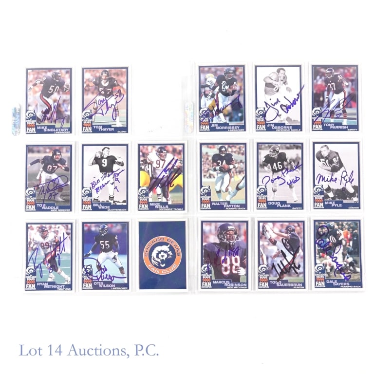1999 Chicago Bears Card Set (Partial, Signed) - 4