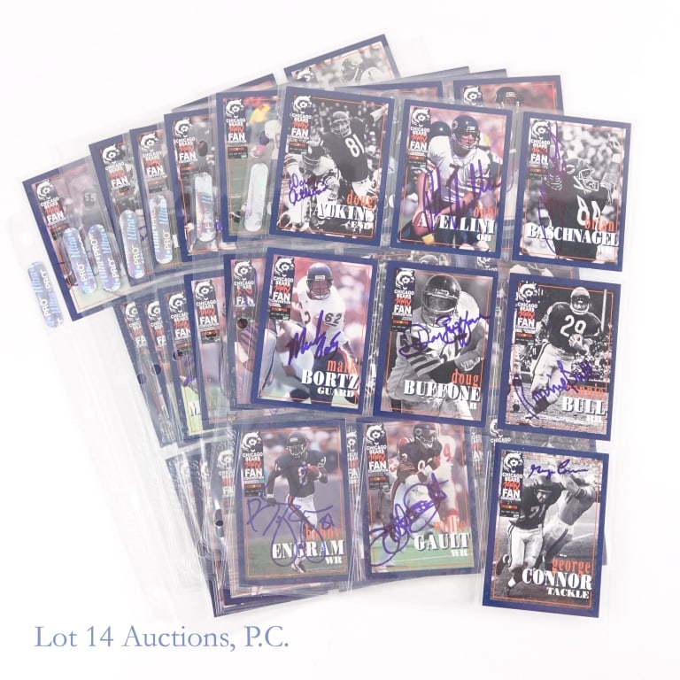 1998 Chicago Bears Card Set (Partial, Signed) - 2