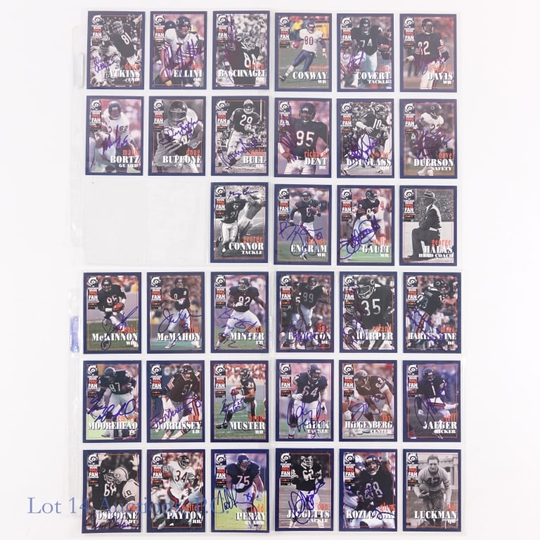 1998 Chicago Bears Card Set (Partial, Signed) - 3