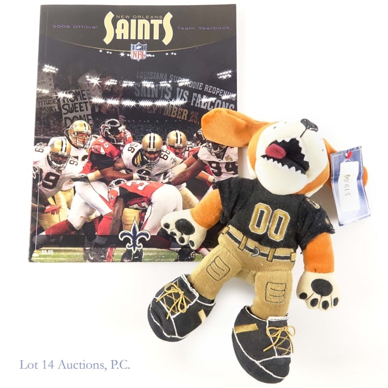 Drew Brees Signed Yearbook (Beckett) + More: 2006 official New Orleans Saints yearbook. Page 48 is signed by quarterback Drew Brees. Beckett hologram sticker (BN51393) on the page. We have verified this number at Beckett's website, but you shoul