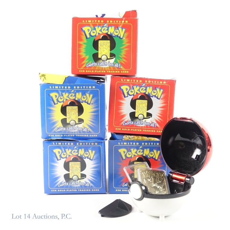 1999 Pokemon Burger King 23K Pokeballs (6): 1999 Pokemon Burger King 23K Pokeballs (6). Complete set of all six (6) 1999 Burger King Pokeballs with 23k plated cards. All cards included. Portions of some balls missing. Jiggly puff box missing. W
