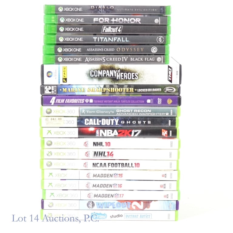XBox One, XBox 360 & PC Games In Cases (19) (1 of 9)