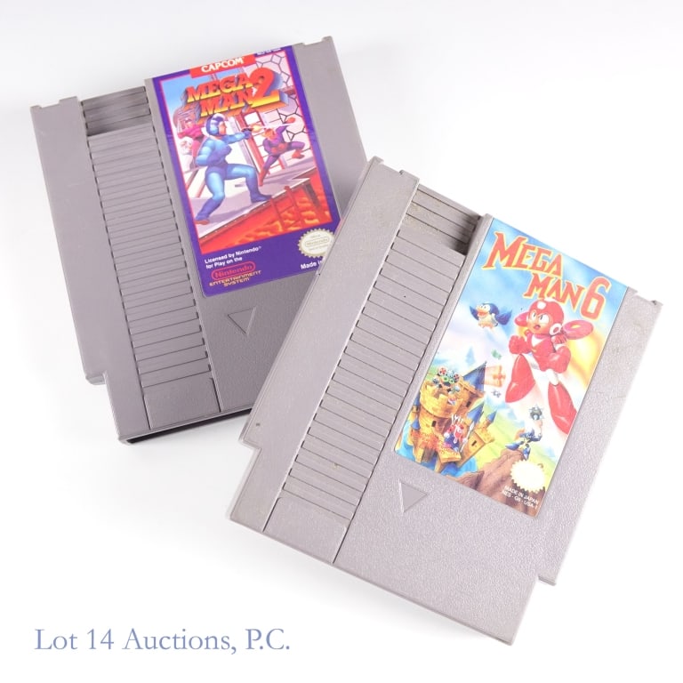 Nintendo NES Mega Man 2 & 6 Game Cartridges (2) (1 of 3)