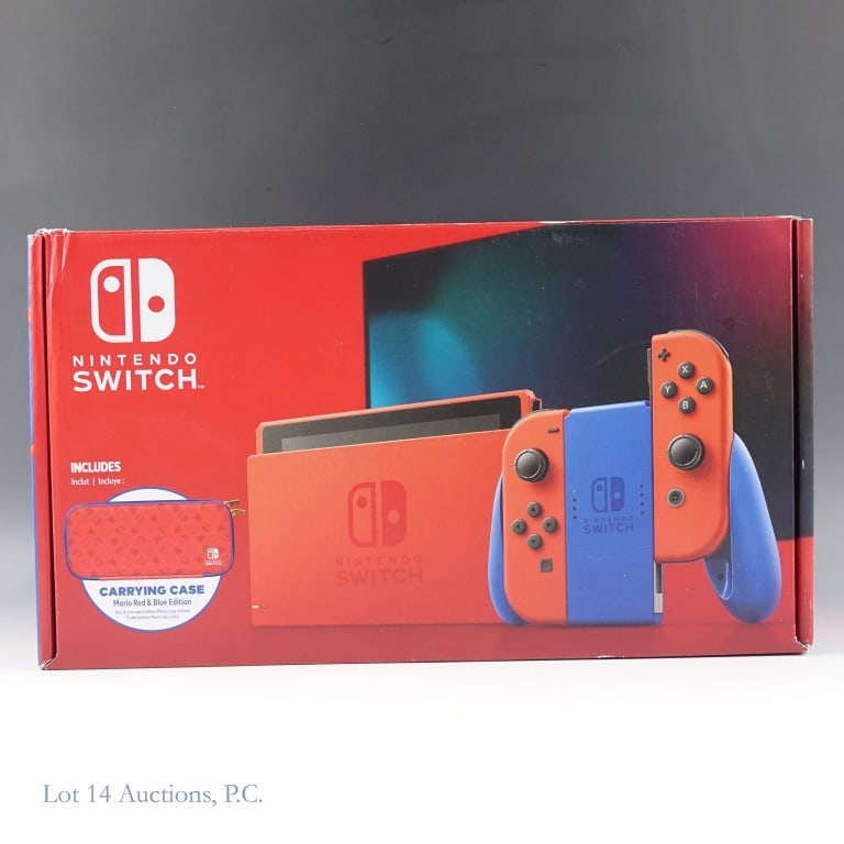 Nintendo Switch Mario Red Blue Edition W Case CIB (1 of 6)