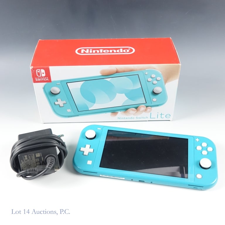Nintendo Switch Lite Turquoise In Box T+W (1 of 6)