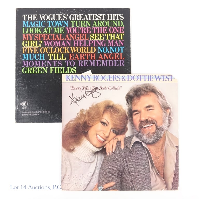 Kenny Rogers & The Vogues Signed Vinyl Records (1 of 6)