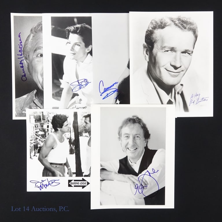 Film Stars Autographs (6): *** This lot is sold "As Is" with no COAs or guarantees. *** Six (6) signed pictures. All are 8" x 10" black & white, unless specifically noted. Joe Mantegna (publicity photo for 1991's "Queens