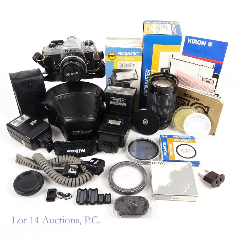 Nikon FG Camera, Promaster Lens, Speedlights, More (1 of 16)
