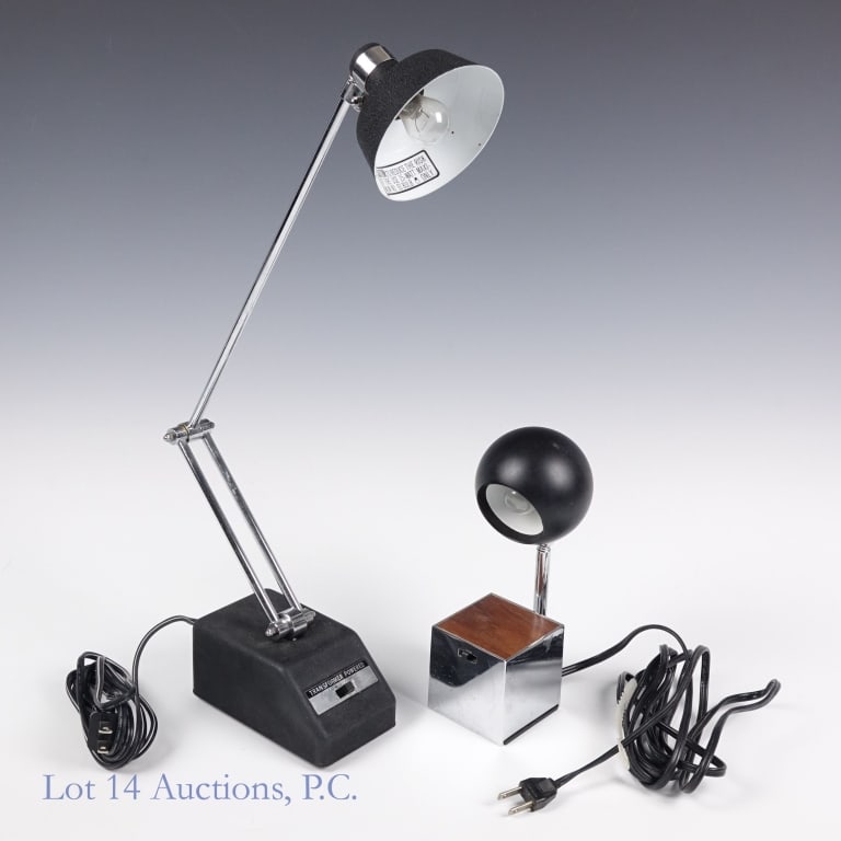 '60s Lightolier Lytegem & '70s Mobilite Desk Lamps (1 of 10)