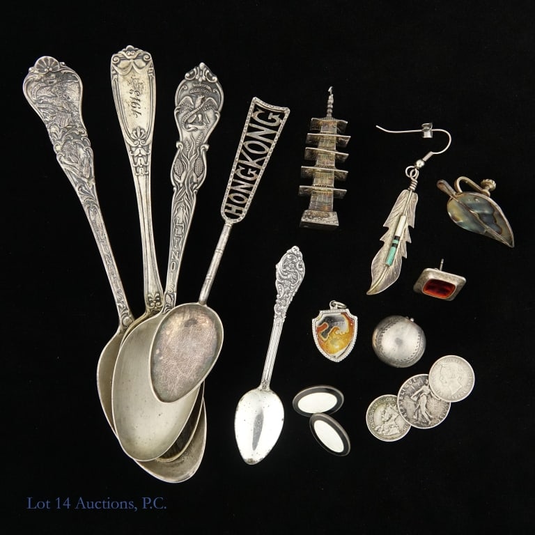 Sterling Silver Spoons, Loose Jewelry, Coins (1 of 6)