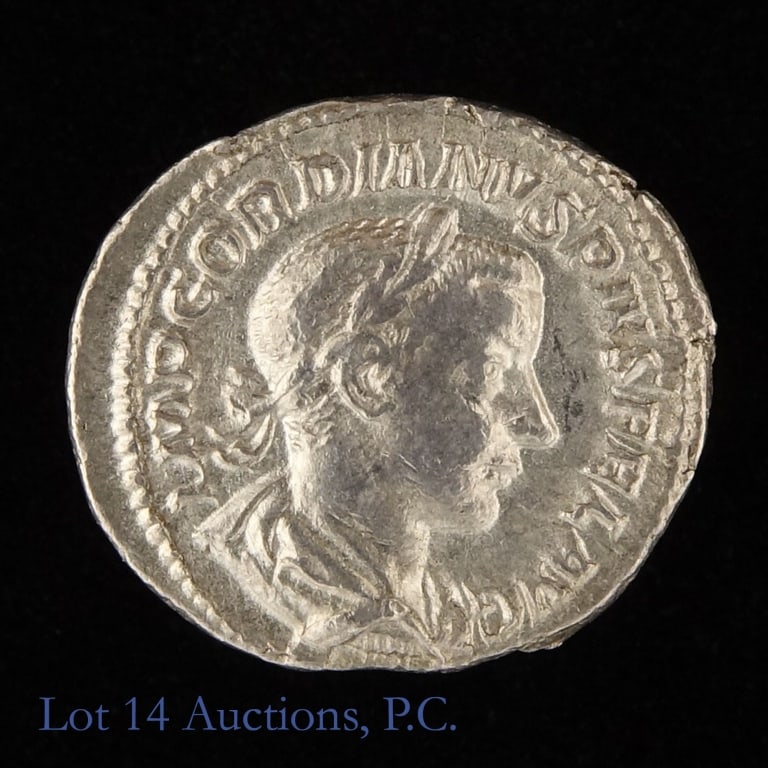 (241 CE) Roman Gordian III Silver Denarius (1 of 3)