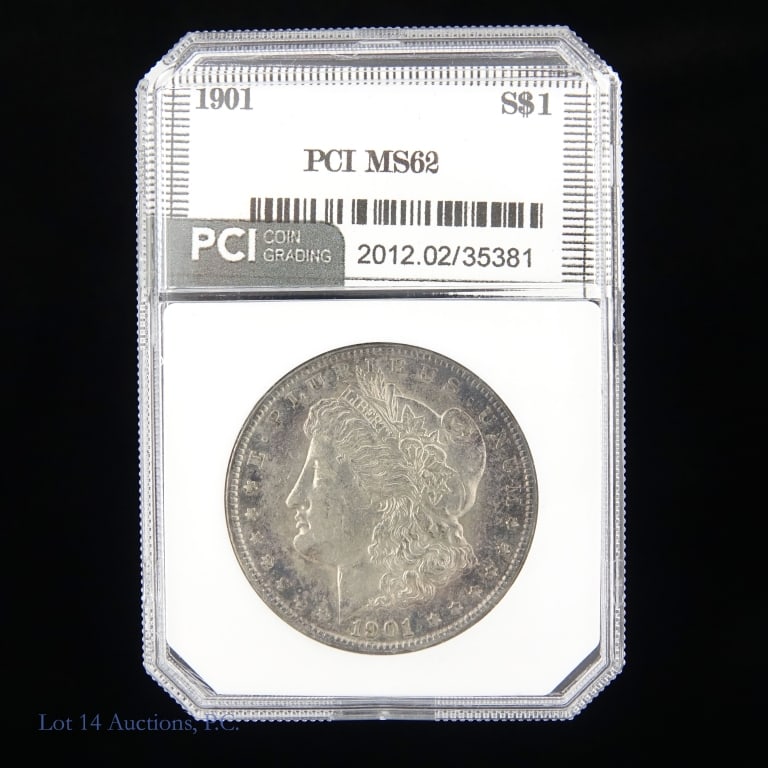 1901 (P) US Silver Morgan Dollar (1 of 3)