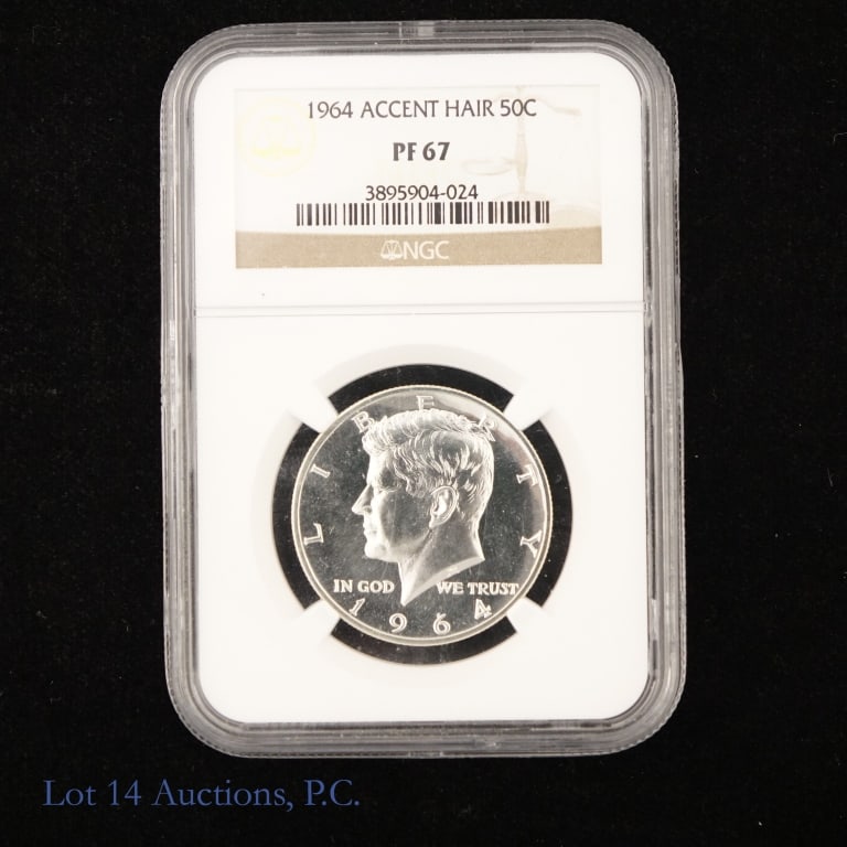 1964 US Silver Kennedy 50c (NGC PF 67 Accent Hair) (1 of 5)