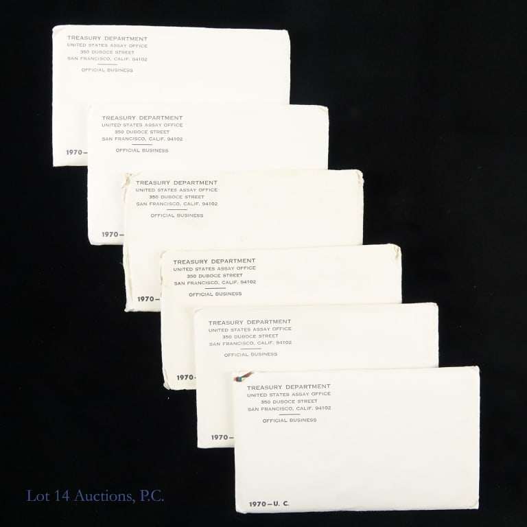 1970 P,D,S US 40%-Silver Unc Mint Sets (6) (1 of 4)