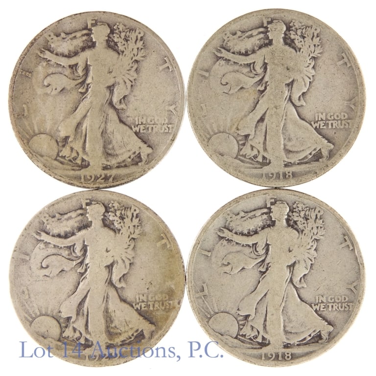 1918-'29 US Silver W/L 50c (*Full Dates & Rims), 4 (1 of 2)
