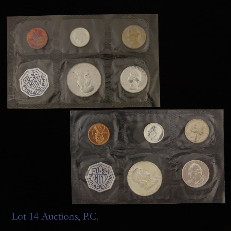 1960 & 1961 US 90%-Silver Proof 5-Coin Sets OGP, 2 (1 of 2)