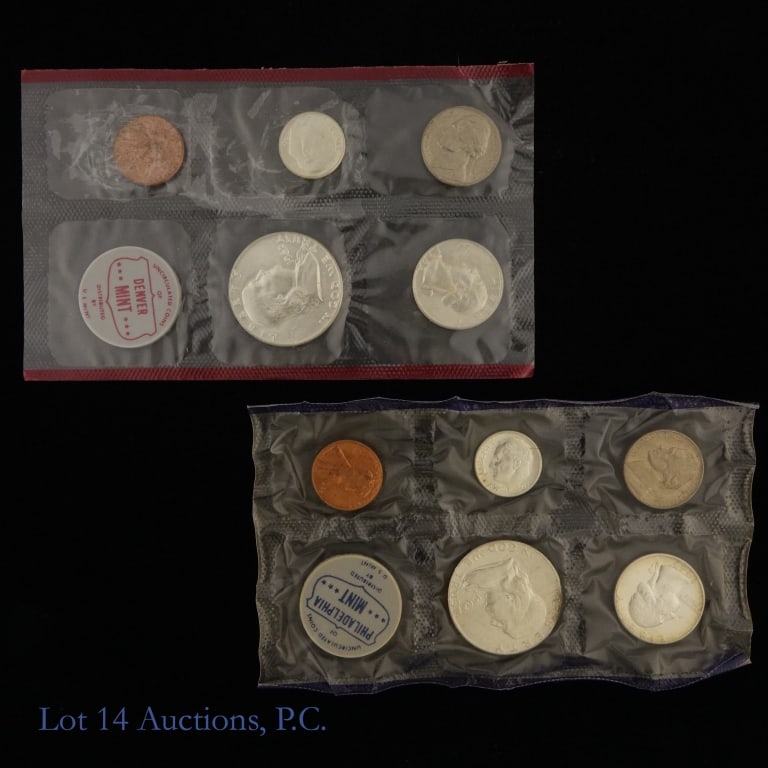 1962 P,D US 90%-Silver 10-Coin Unc. Mint Set (OGP) (1 of 2)