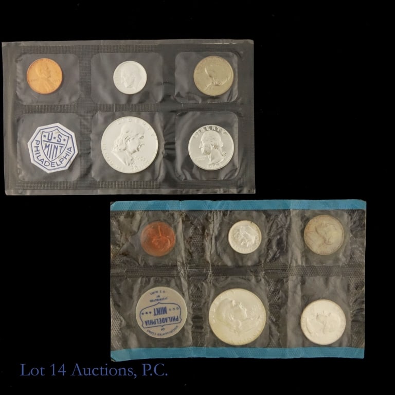 1963 US 90%-Silver Proof/Mint 5-Coin Sets OGP (2) (1 of 2)