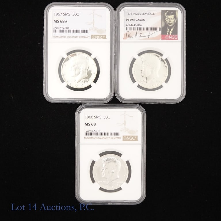 US 40%-Silver Kennedy 50c (NGC MS68 to PR 69*), 3 (1 of 16)