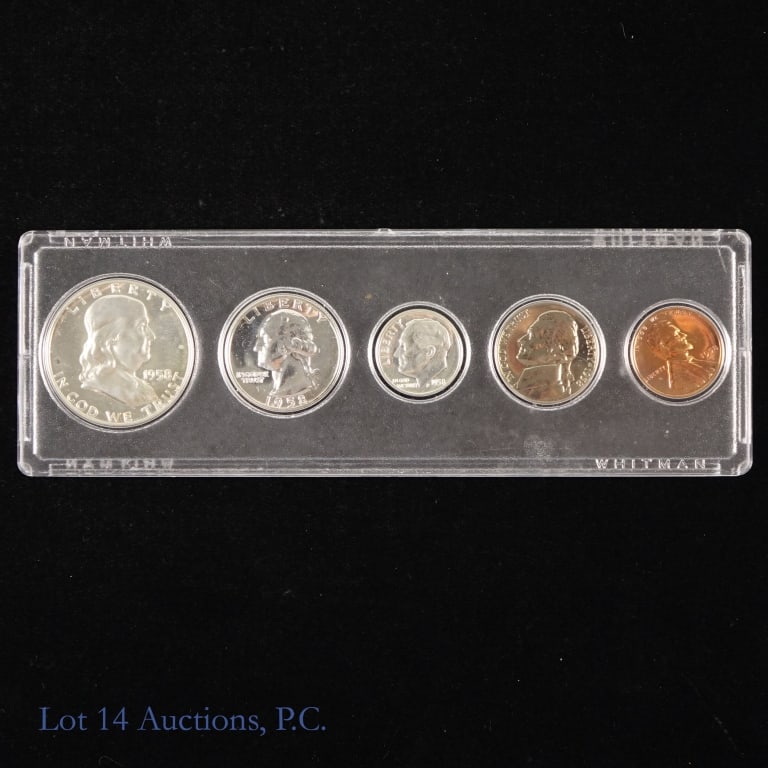 1958 US 90%-Silver Proof 5-Coin Set (1 of 2)