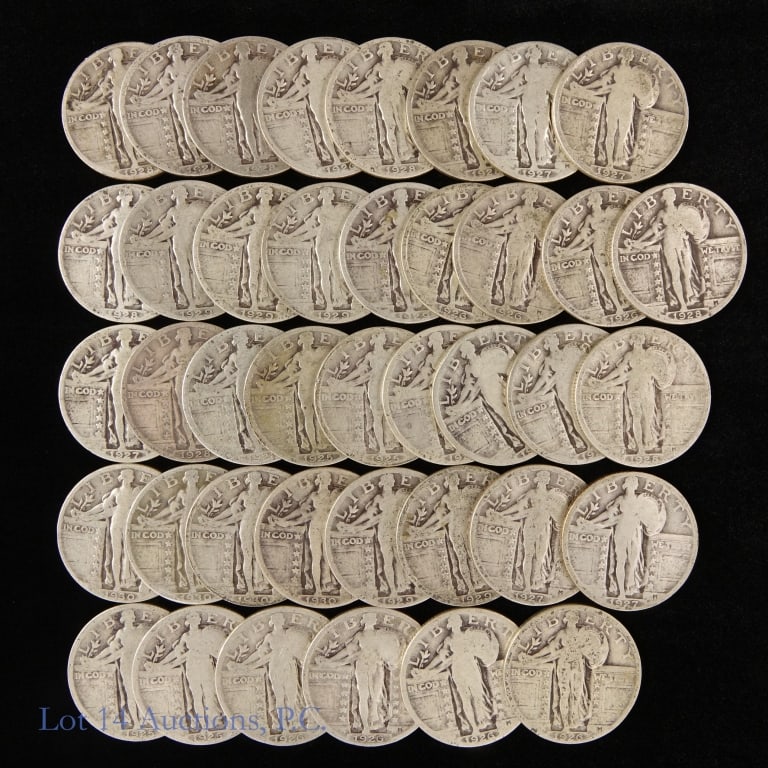 1925-1930 US Silver S/L 25c (*Full 4 Digits), 40 (1 of 3)