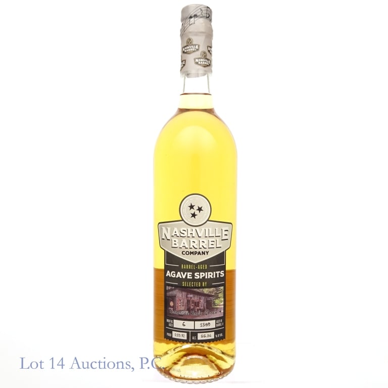 Nashville Barrel Co. Bourbon Pick: Nashville Barrel Company Barrel Aged Agave Spirits, 110.72 Proof, 750 ml, Tennessee Jack Shack 4 Private Selection, Barrel #1389, Aged: 6 Months.