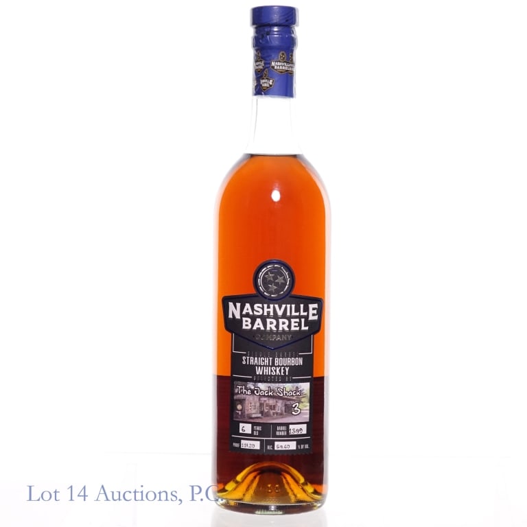 Nashville Barrel Company 6 Year Bourbon: Nashville Barrel Company 6 Year Single Barrel Bourbon, 117.2 Proof, 750 ml, The Jack Shack 3 Private Selection, Barrel #1389.