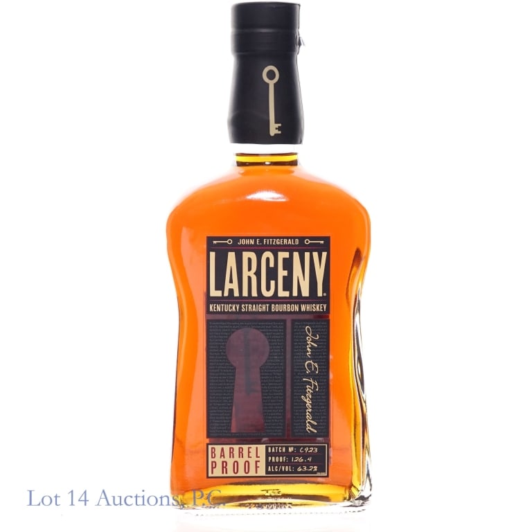 Larceny Barrel Proof Bourbon (C923): Larceny Barrel Proof Bourbon, 126.4 Proof, 750 ml, Batch #C923.