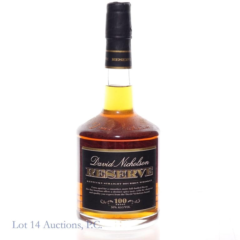 David Nicholson Reserve Straight Bourbon Whiskey: David Nicholson Reserve Straight Bourbon Whiskey, 100 proof, 750ml.