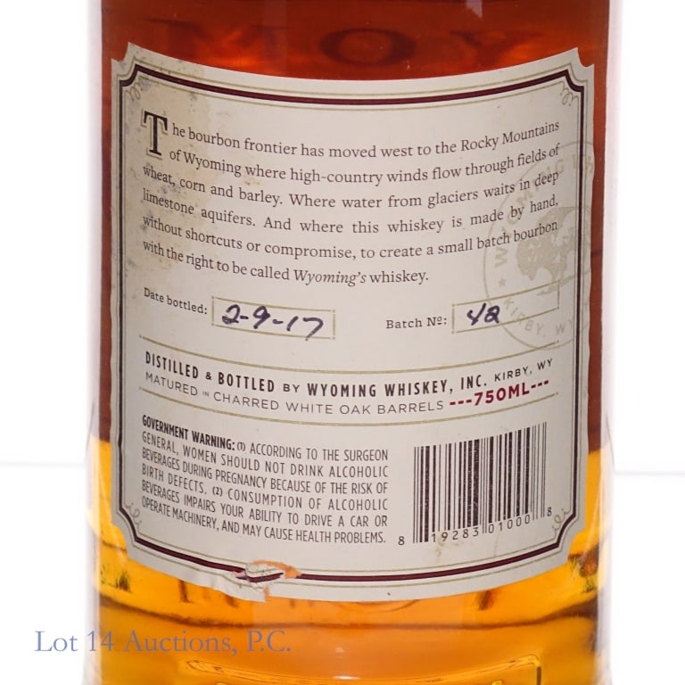 2017 Wyoming Whiskey Small Batch Bourbon - 3