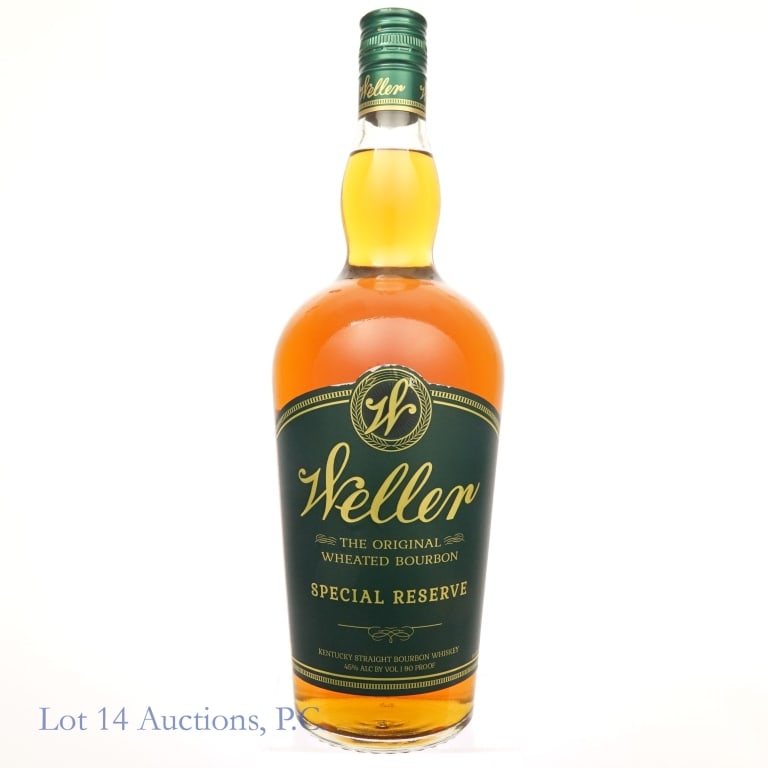 Weller Special Reserve Bourbon (1 Liter): Weller Special Reserve Bourbon, 90 Proof, 1 Liter, some damage to front label.