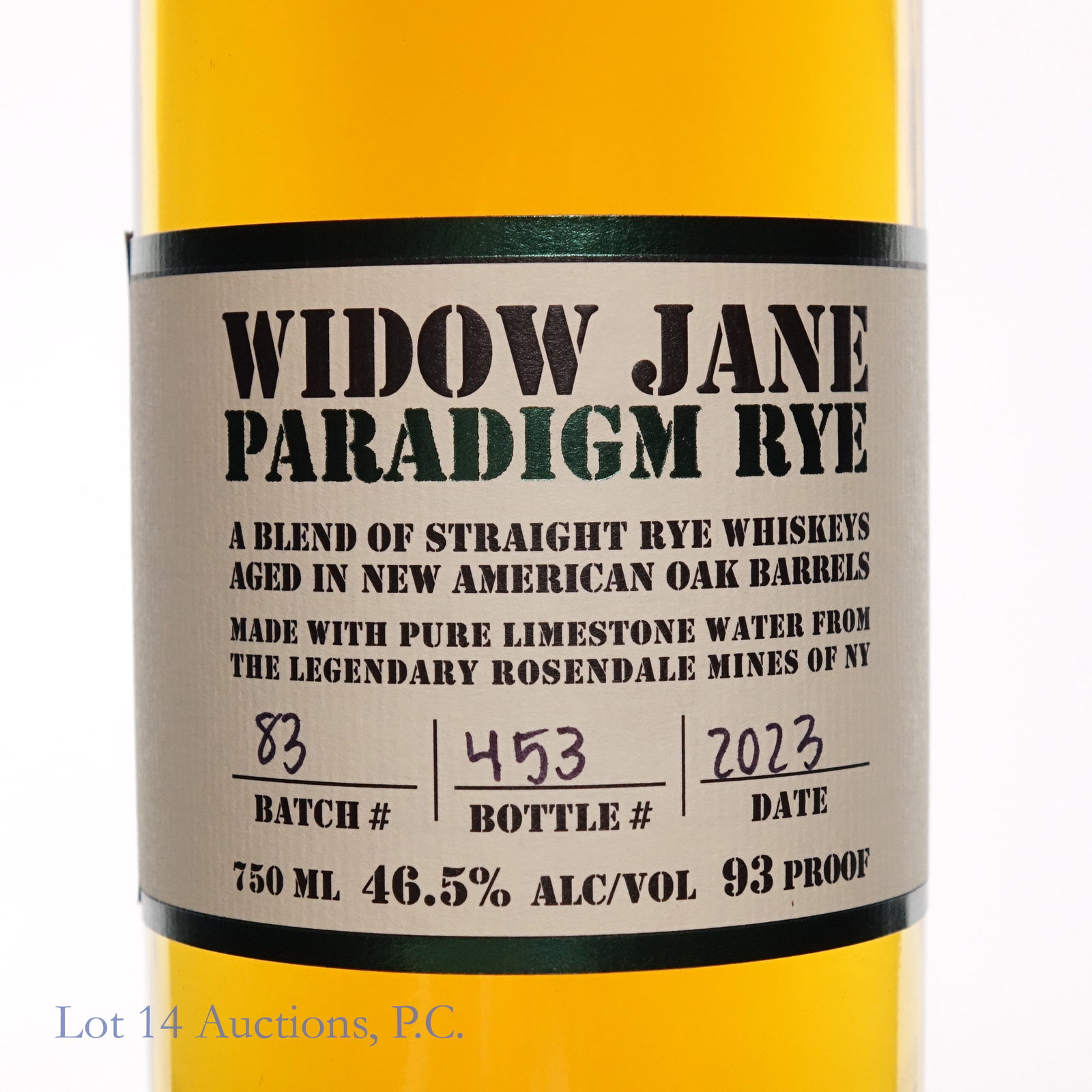Widow Jane Paradigm Rye (2023) - 2