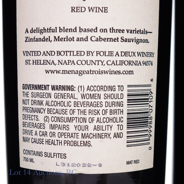 5 Bottles Various Red Wines - 5