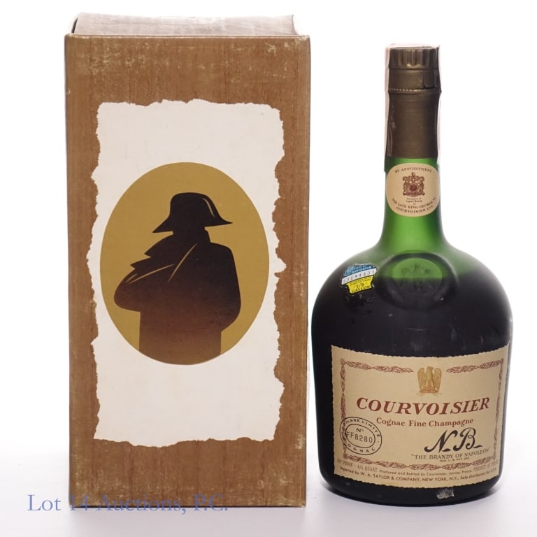 60s/70s Courvoisier Fine Champagne Cognac w/ Box (1 of 8)