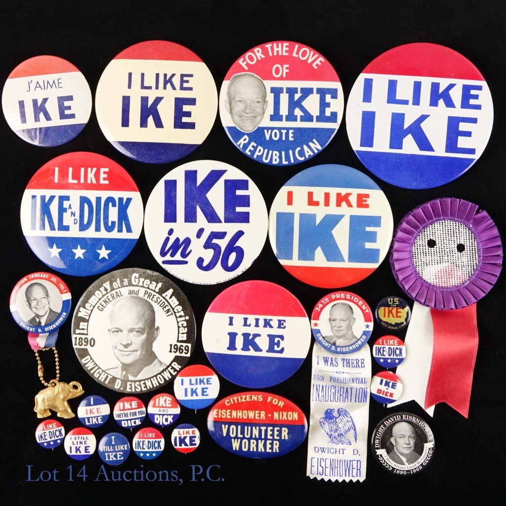 US Dwight Eisenhower Political Items (24) (1 of 7)