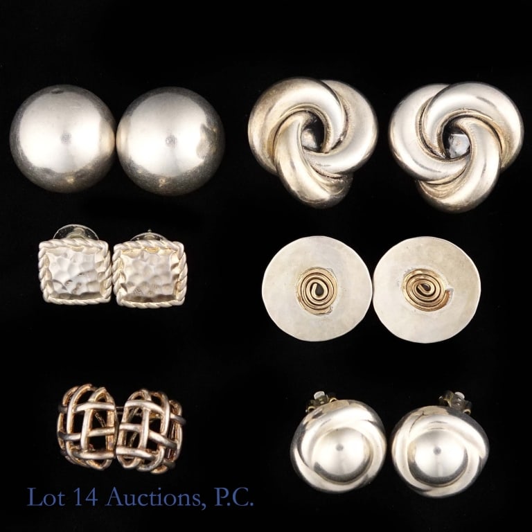 Silver Earrings, Mostly Sterling - 4