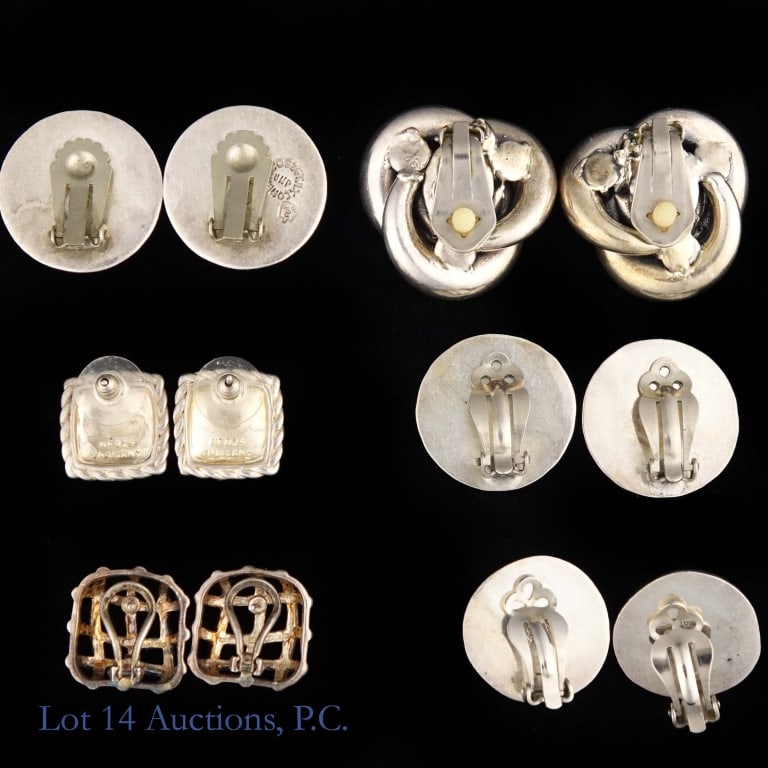Silver Earrings, Mostly Sterling - 5