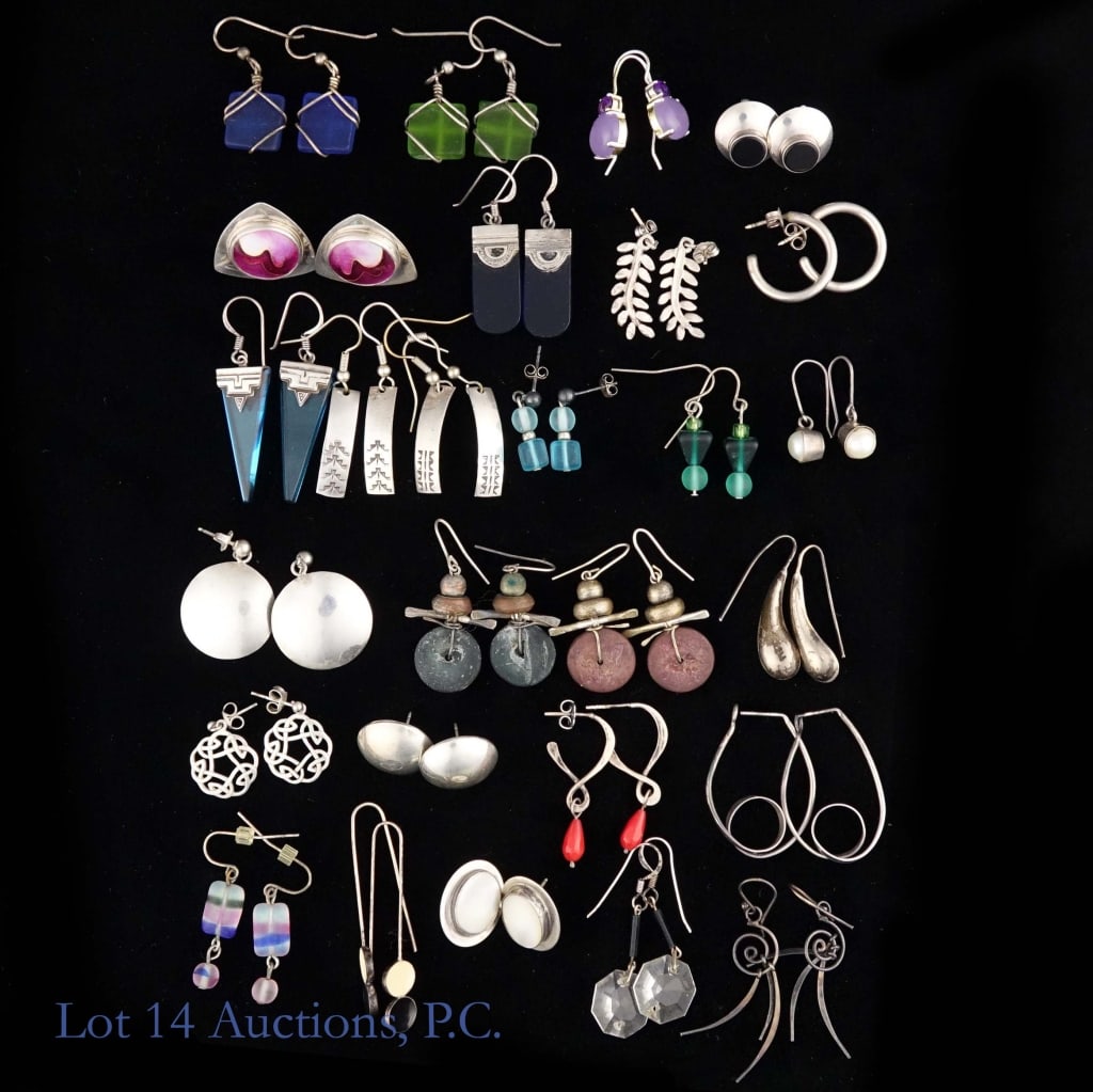 Sterling Silver Earrings (27 Pairs) (1 of 3)