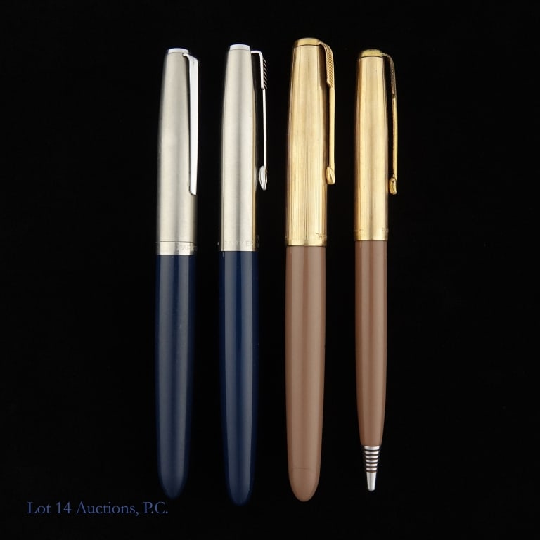 Mid Century Parker 51 Fountain Pens (3) & Pencil (1 of 5)